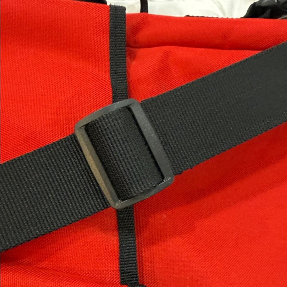 Skip Hop Red Canvas Shoulder Baby/Diaper Tote with Multi Front/Inner Pockets